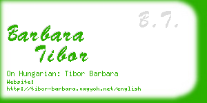 barbara tibor business card